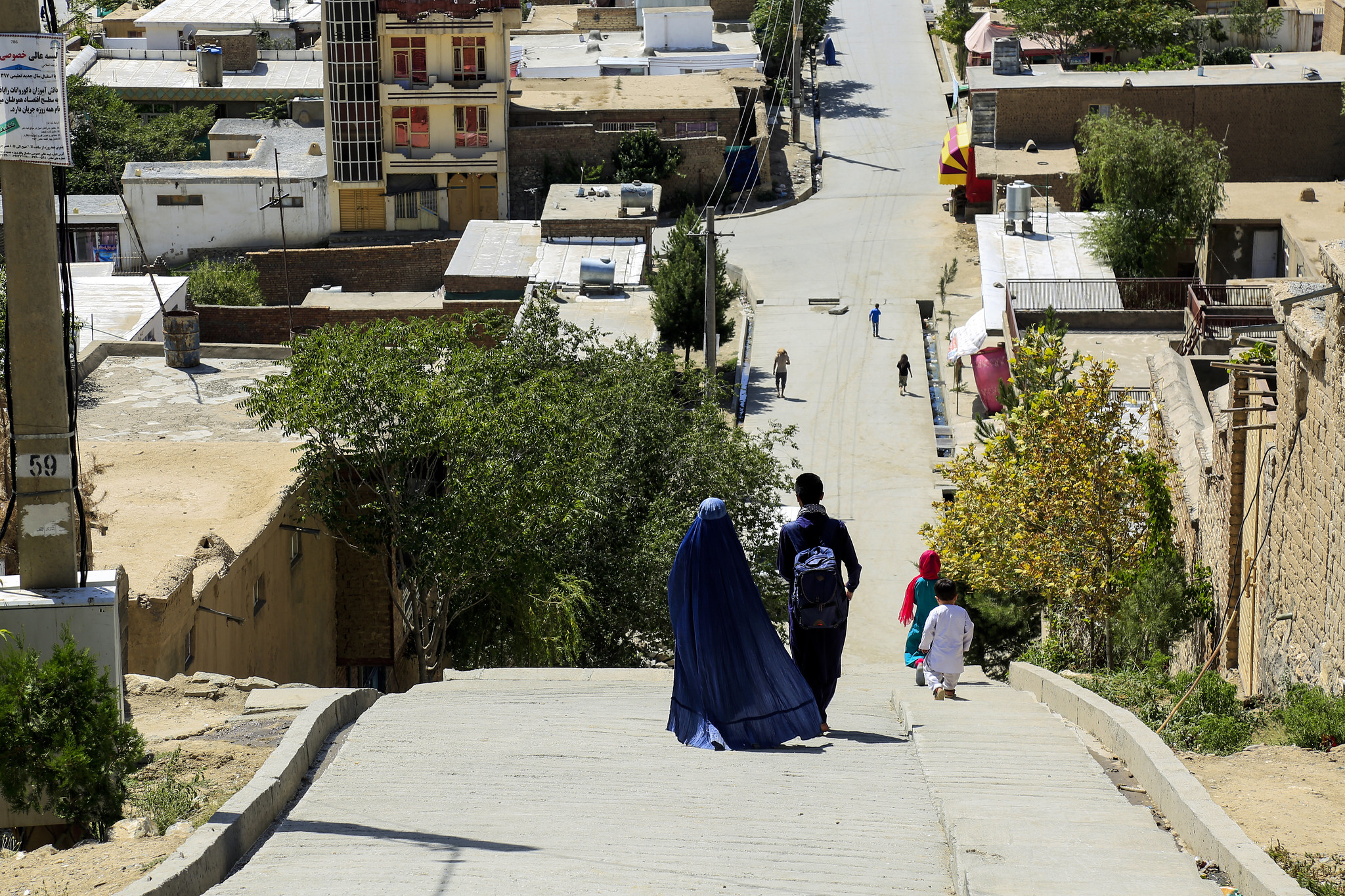 Paved street in Kabul