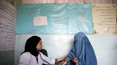 Midwife and Patient in Afghanistan 