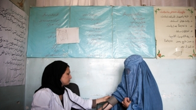 Midwife and Patient in Afghanistan